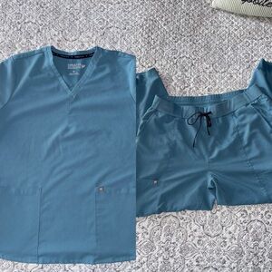 Fabletics Blue V-Neck Top